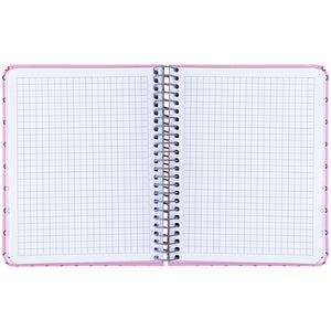 Spiralnotizbuch Axent 8461-1-A, B6+, 120 Blatt, Zelle, Hardcover, rosa