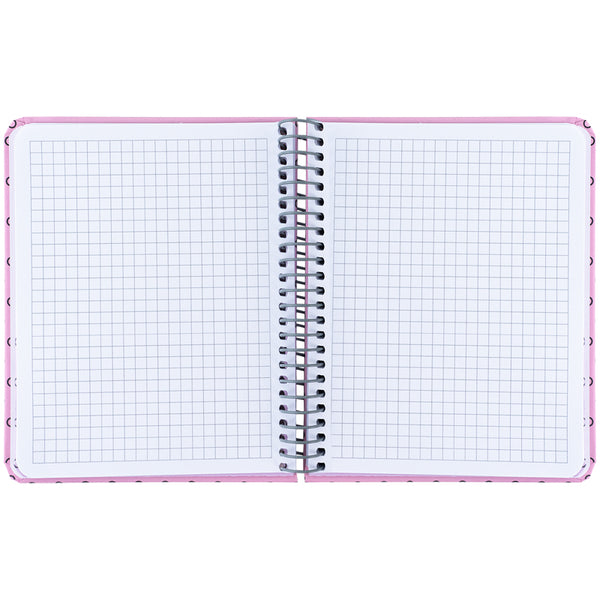 Spiralnotizbuch Axent 8461-1-A, B6+, 120 Blatt, Zelle, Hardcover, rosa