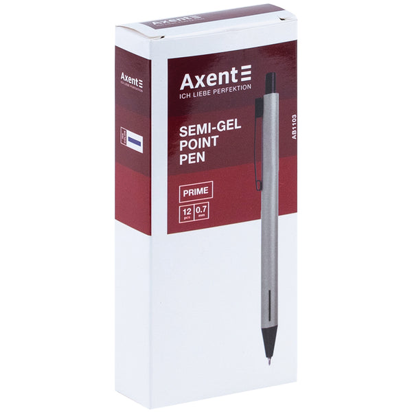 Semi-gel pen Axent Prime AB1103-34-02-A, retractable, 0.7 mm, blue