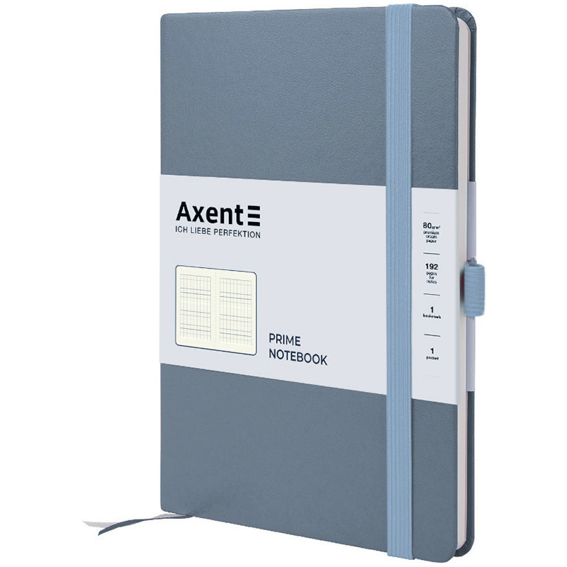 Notizbuch Axent Partner Prime 8305-62-A, 145x210 mm, 96 Blätter, Zelle, grau