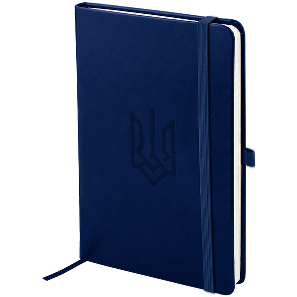 Notizbuch Axent Partner Lux Emblem 8202-02-5-A, 125x195 mm, 96 Blatt, Zelle, blau