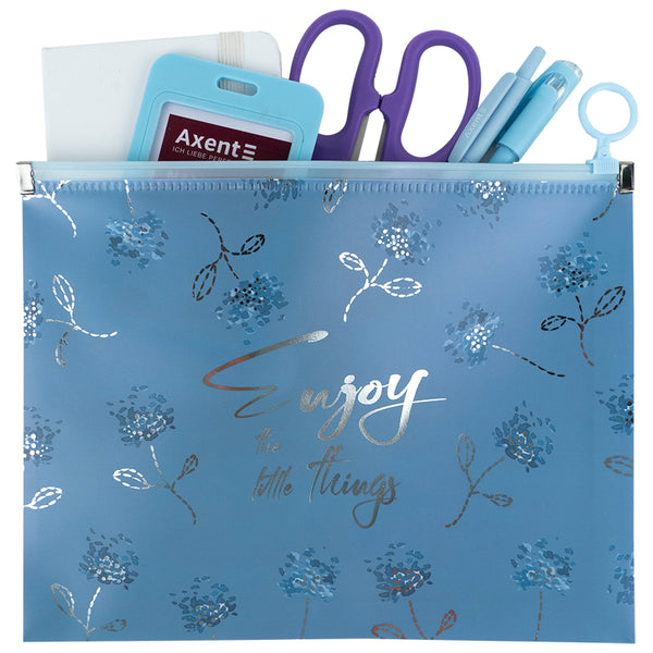 Zipper folder zip-lock Axent Flower Symphony-3 1498-46-A, A5+
