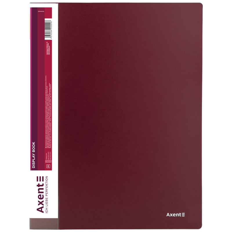 Sichtbuch Axent 1010-04-A, A4, 10 Hüllen, bordeauxrot