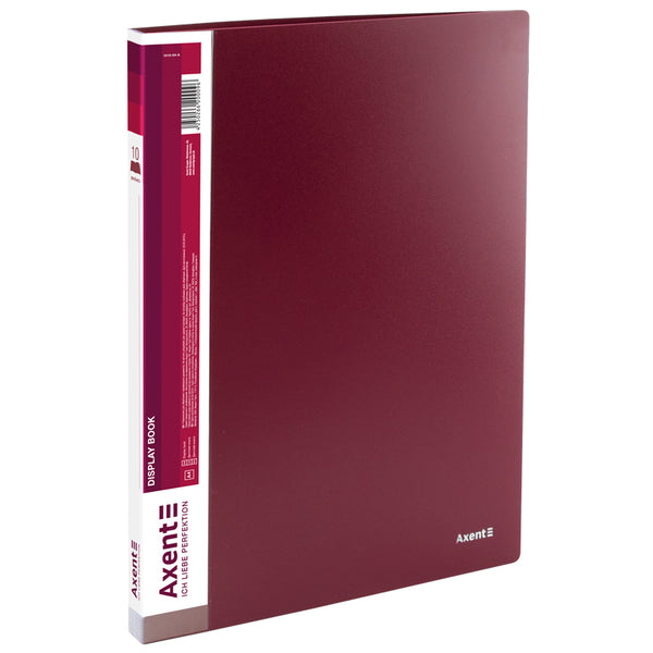 Sichtbuch Axent 1010-04-A, A4, 10 Hüllen, bordeauxrot