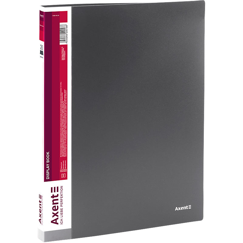 Sichtbuch Axent 1020-03-A, A4, 20 Hüllen, grau