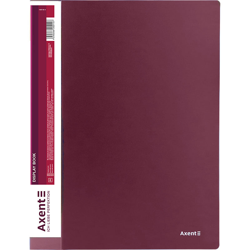 Sichtbuch Axent 1020-04-A, A4, 20 Hüllen, bordeauxrot