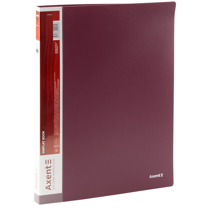 Sichtbuch Axent 1020-04-A, A4, 20 Hüllen, bordeauxrot