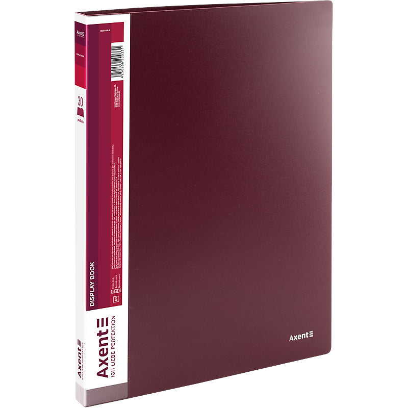 Sichtbuch Axent 1030-04-A, A4, 30 Hüllen, bordeauxrot