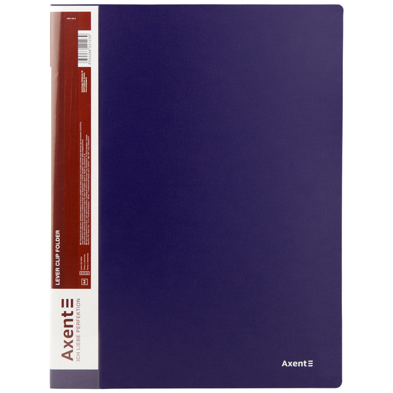 Klemmmappe Axent 1301-02-A, A4, mit Innenfach, Blau