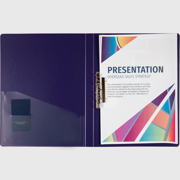 Folder with a hold down clip Axent 1301-02-A, А4, blue