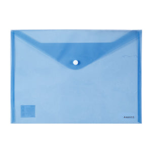 Dokumententaschen mit Druckknopf Axent 1402-22-A, A4, glänzend, blau