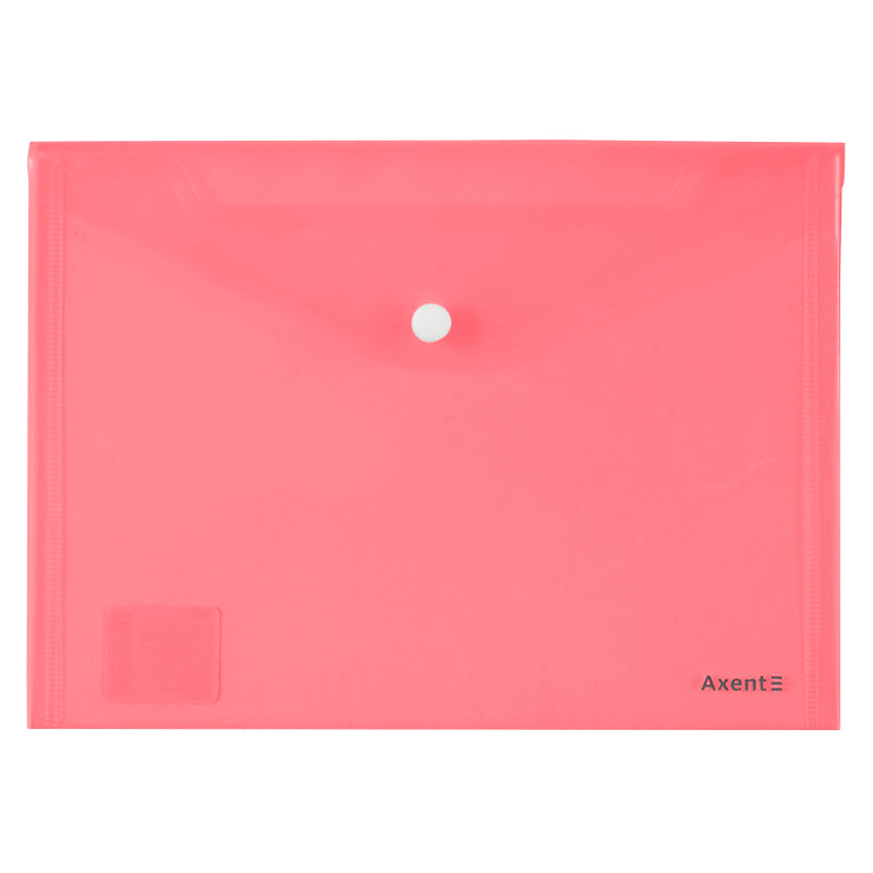 Dokumententaschen mit Druckknopf Axent 1402-24-A, A4, glänzend, rot