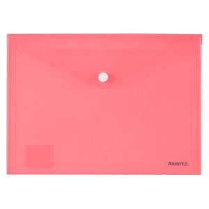 Dokumententaschen mit Druckknopf Axent 1402-24-A, A4, glänzend, rot