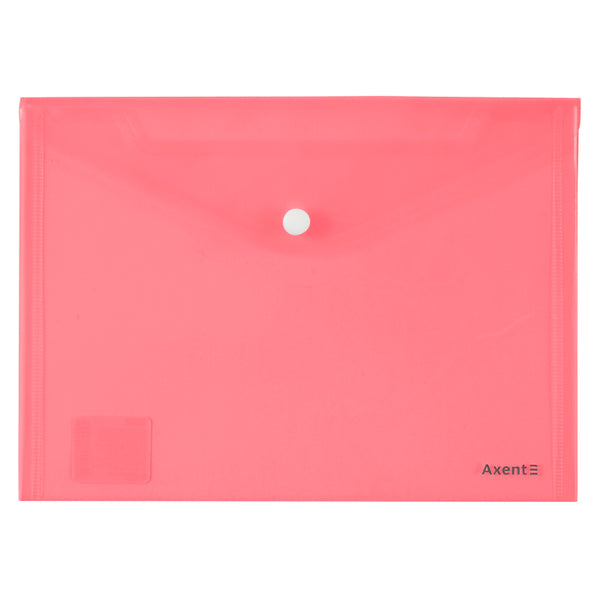 Dokumententaschen mit Druckknopf Axent 1402-24-A, A4, glänzend, rot