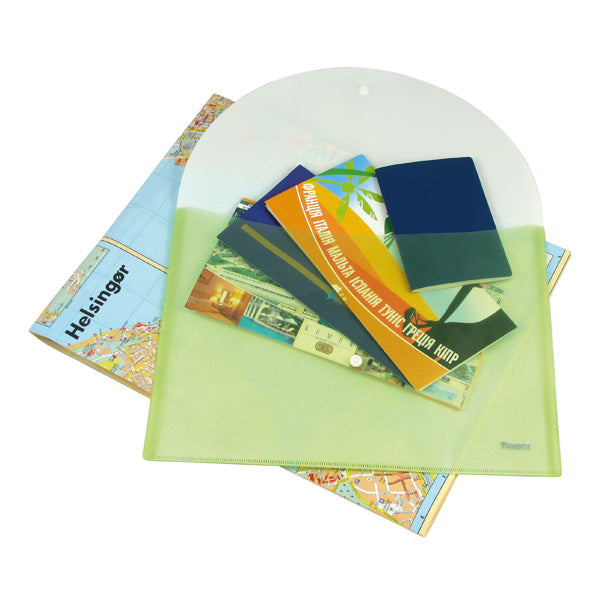 Dokumententaschen mit Druckknopf Axent 1404-20-A, A4, zweifarbig, Sortierpackung
