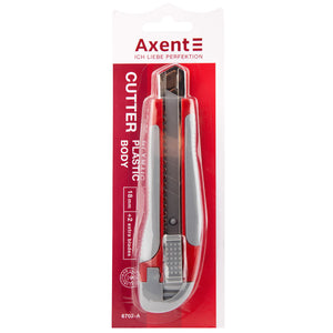 Cuttermesser Axent 6702-A mit Metallführung, Gummieinsätze, 18 mm