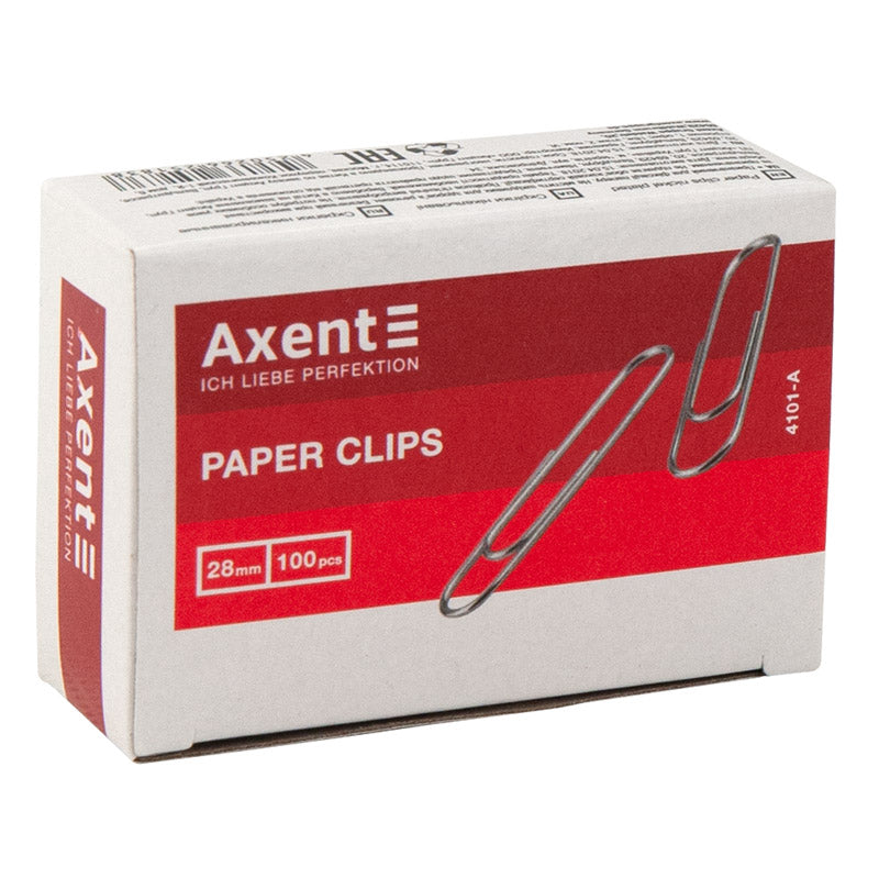 Büroklammern Axent 4101-A, 28 mm, vernickelt