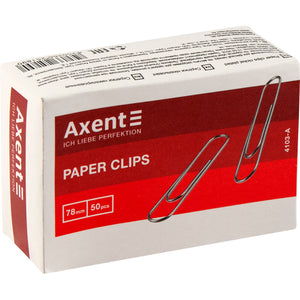 Büroklammern Axent 4103-A, 78 mm, vernickelt