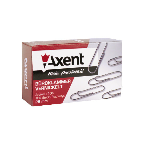 Büroklammern Axent 4104-A, gebogen, 28 mm