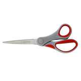 Büroscheren Axent Duoton 6301-06-A, 18 cm, mit gummierten Komfort-Griffen, grau-rot