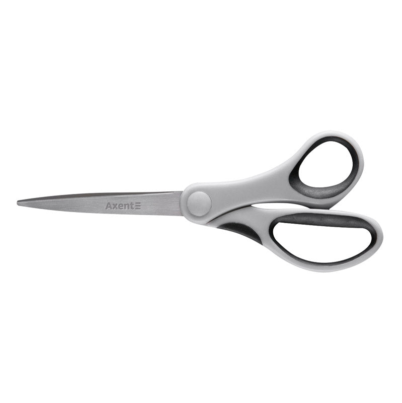 Büroscheren Axent Duoton 6302-01-A, 20 cm, mit gummierten Komfort-Griffen,grau-schwarz