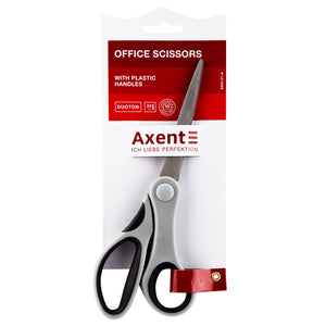 Büroscheren Axent Duoton 6302-01-A, 20 cm, mit gummierten Komfort-Griffen,grau-schwarz
