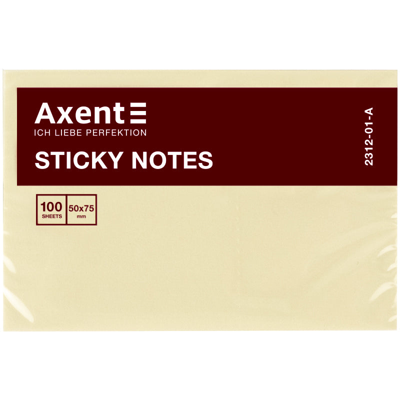 Haftnotizblock Axent 2312-01-A, 50x75 mm
