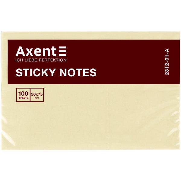 Haftnotizblock Axent 2312-01-A, 50x75 mm