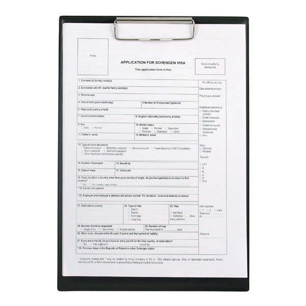 Tablet mit Metallclip Axent 2512-01-A, A4, schwarz