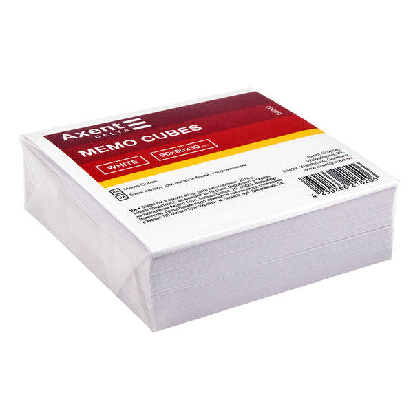 Notizzettel Delta weiß D8003, 90x90x30 mm