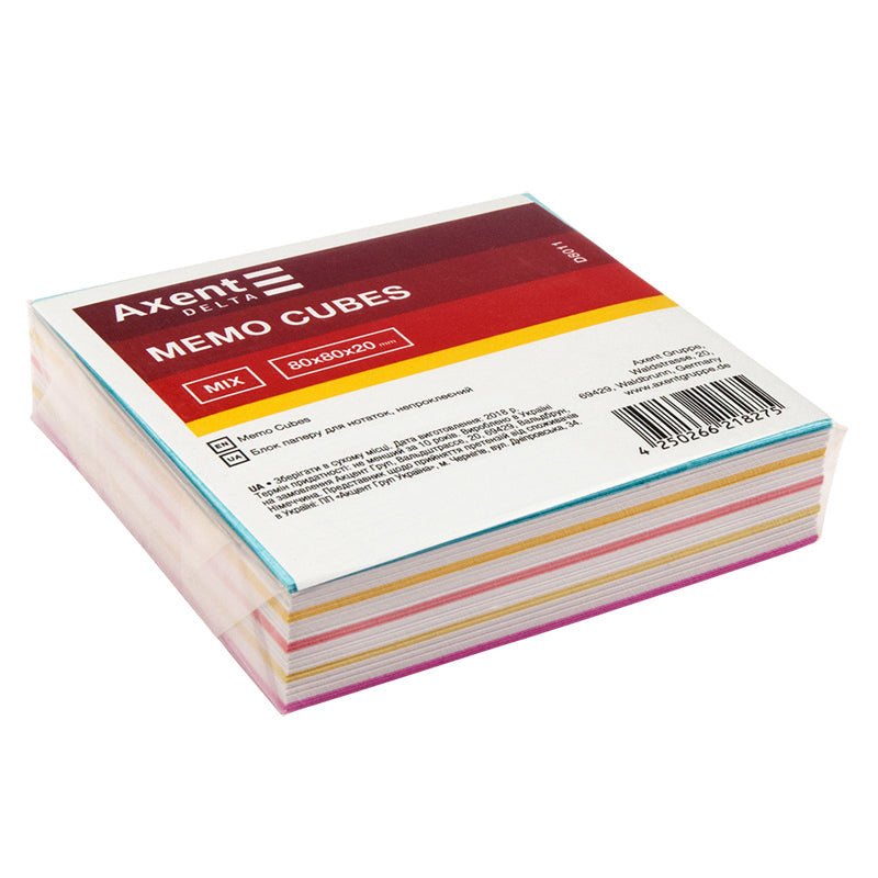 Notizzettel Delta "Mix" D8011, 80x80x20 mm