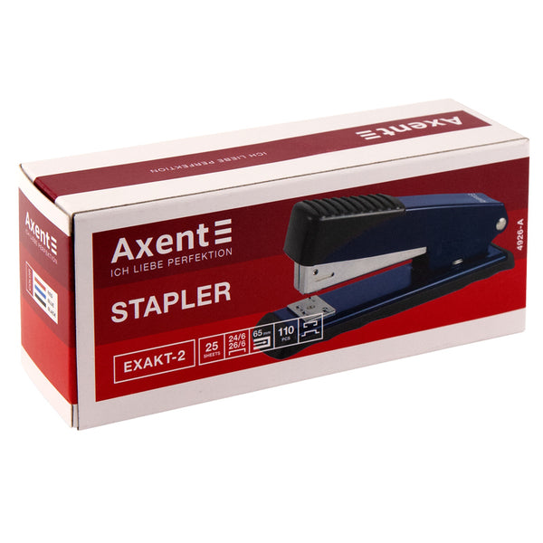 Heftgerät Nr. 24/6 Axent Exakt-2 4926-06-A, Metall, 25 Blatt, rot