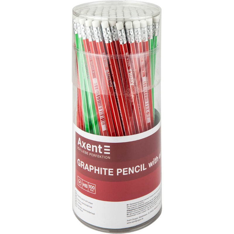 Bleistift mit Radiergummi Axent 9001-A, HB