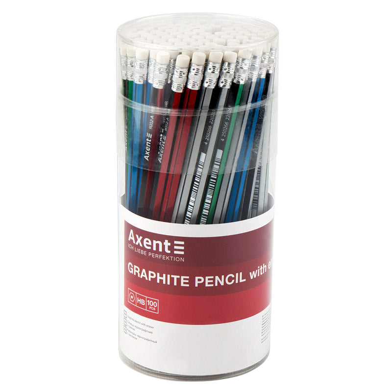 Bleistift mit Radiergummi Axent 9002-A, HB