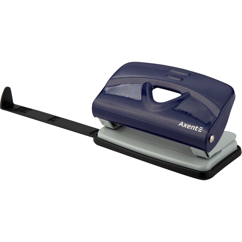 Locher Axent Exact-2 3910-02-A, Metall, 10 Blätter, blau
