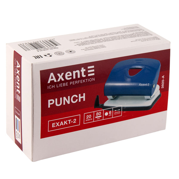 Locher Axent Exact-2 3920-06-A, Metall, 20 Blätter, rot