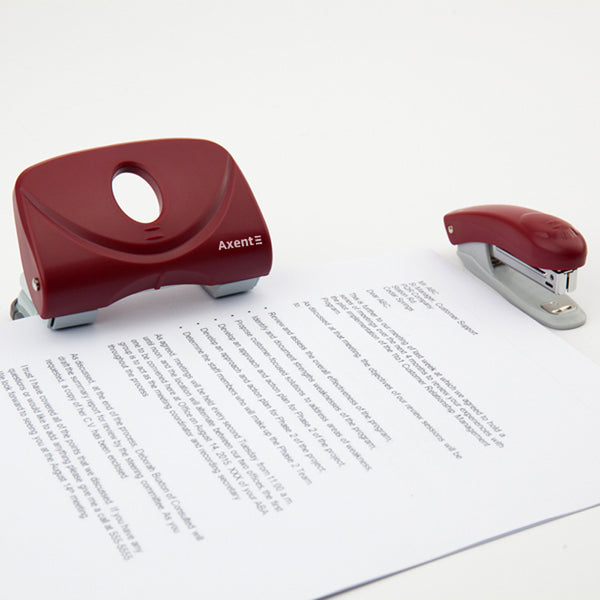 Locher Axent Welle-2 3820-06-A, Kunststoff, 20 Blätter, rot