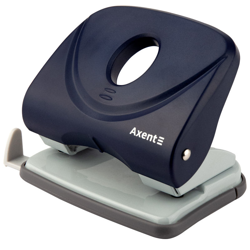 Locher Axent Welle-2 3830-02-A, Kunststoff, 30 Blätter, blau
