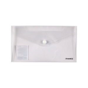 Umschlagmappe mit Druckknopf Axent 1414-20-A, DL, transparent, sortiert