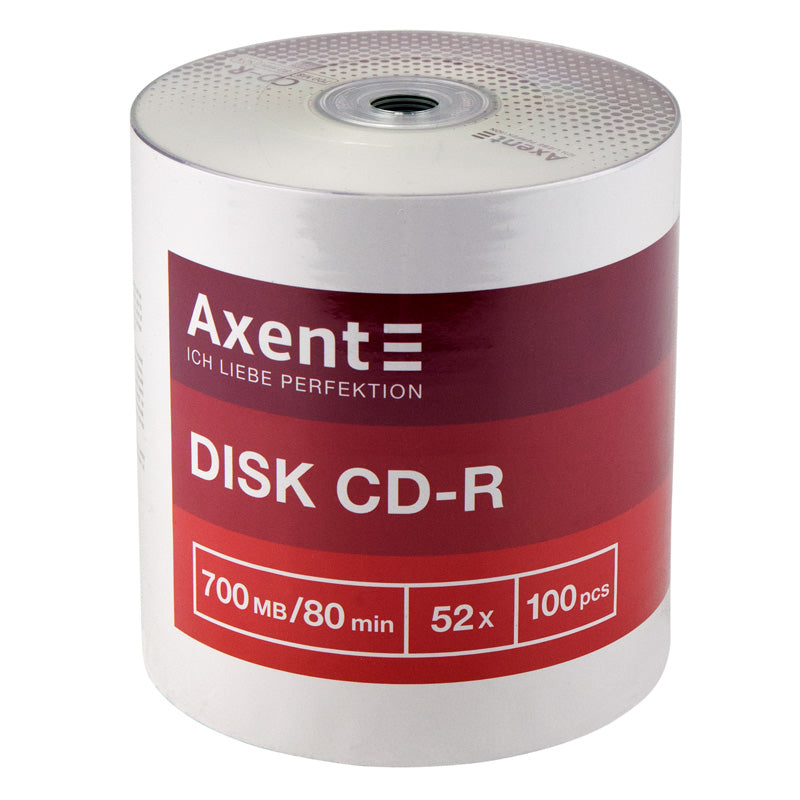 CD-R Rohling Axent 8101-A 700 MB/80 Min., 52x, 100 St., Bulk