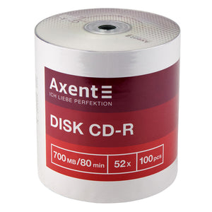 CD-R Rohling Axent 8101-A 700 MB/80 Min., 52x, 100 St., Bulk