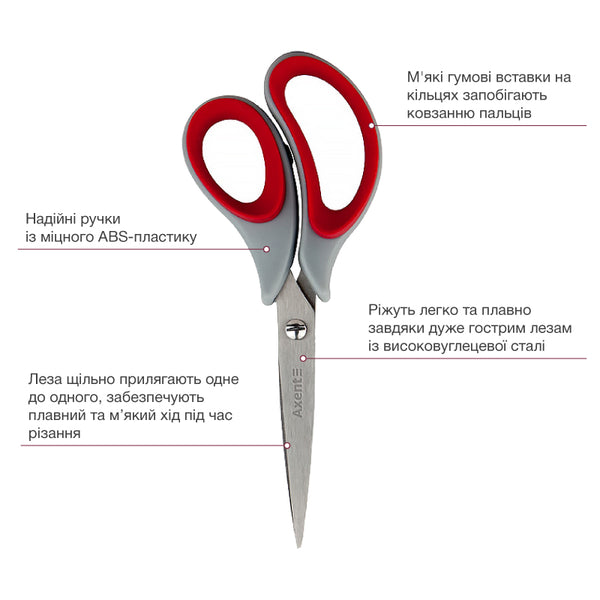 Büroscheren Axent Duoton 6101-A, 16,5 cm