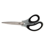 Büroscheren Axent Duoton Soft 6101-01-A, 16,5 cm, mit gummierten Komfort-Griffen, grau-schwarz