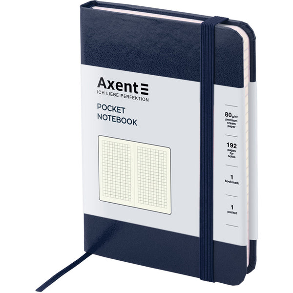 Notebook Axent Partner 8301-02-A, 95*140 mm, 96 pages, squared paper, blue