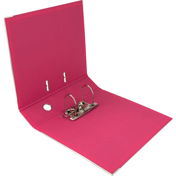 Lever-arch file Delta, 7,5 cm, double-sided, assembled, pink