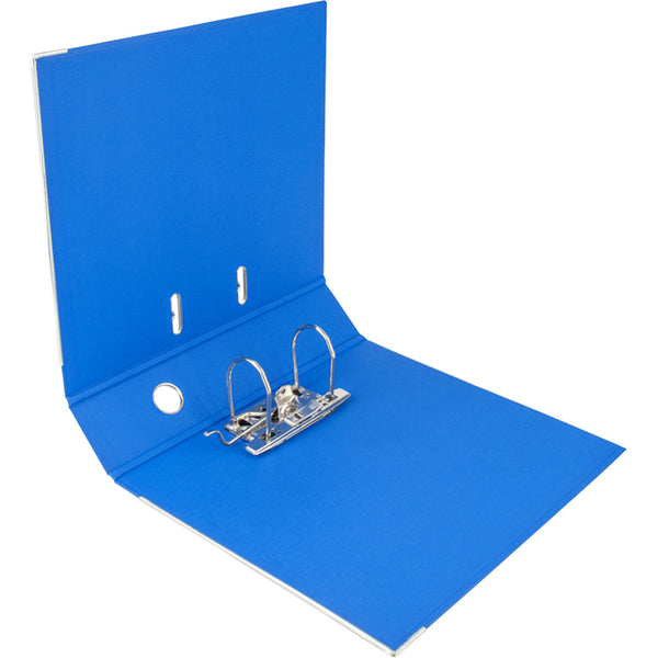 Lever-arch file Delta, 7,5 cm, double-sided, assembled, blue
