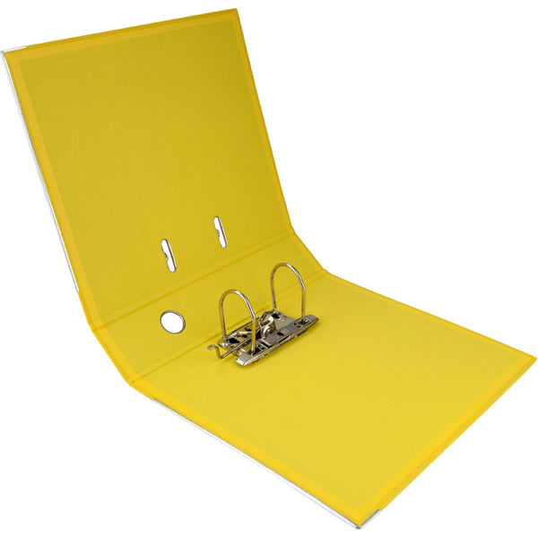 Lever-arch file Delta, 7,5 cm, double-sided, assembled, yellow