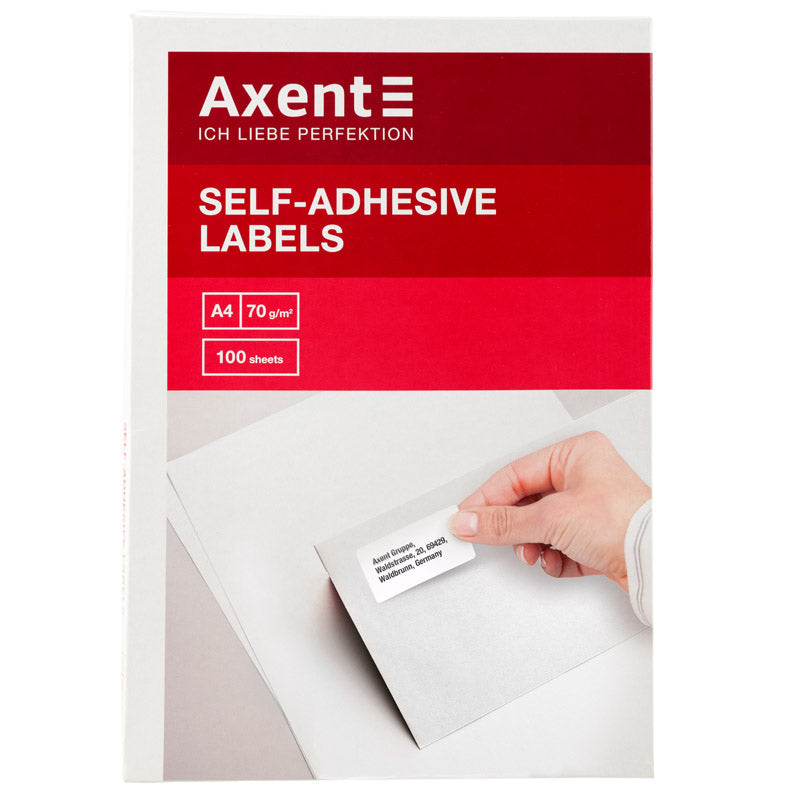 Labels with adhesive layer Axent 2469-A, 38,1*21,2 - 65pcs/sheet