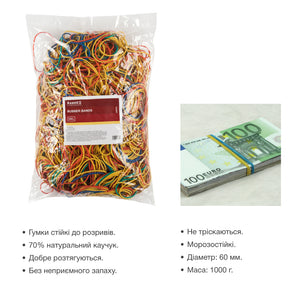 Gummiringe Delta D4623, 1000 g, sortiert