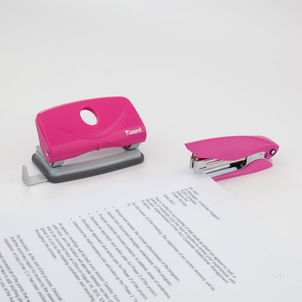 Heftgerät Nr. 10 Axent Ultra 4802-10-A, Kunststoff, 12 Blatt, rosa